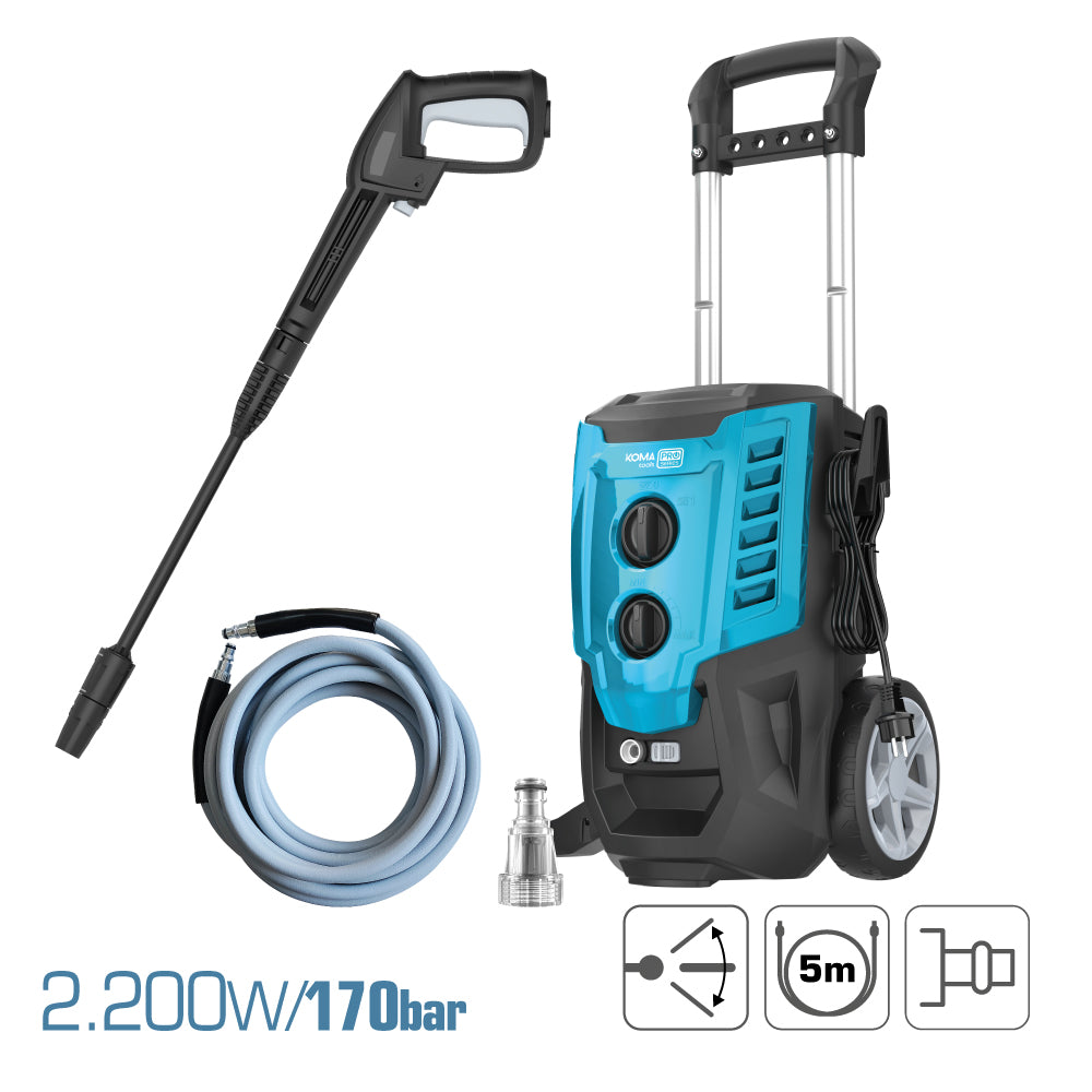 Lavadora de alta pressão 2.200w 170 BAR KOMA TOOLS