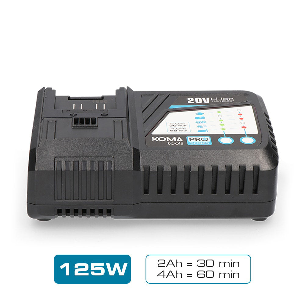 Carregador rápido de bateria KOMA TOOLS 125w