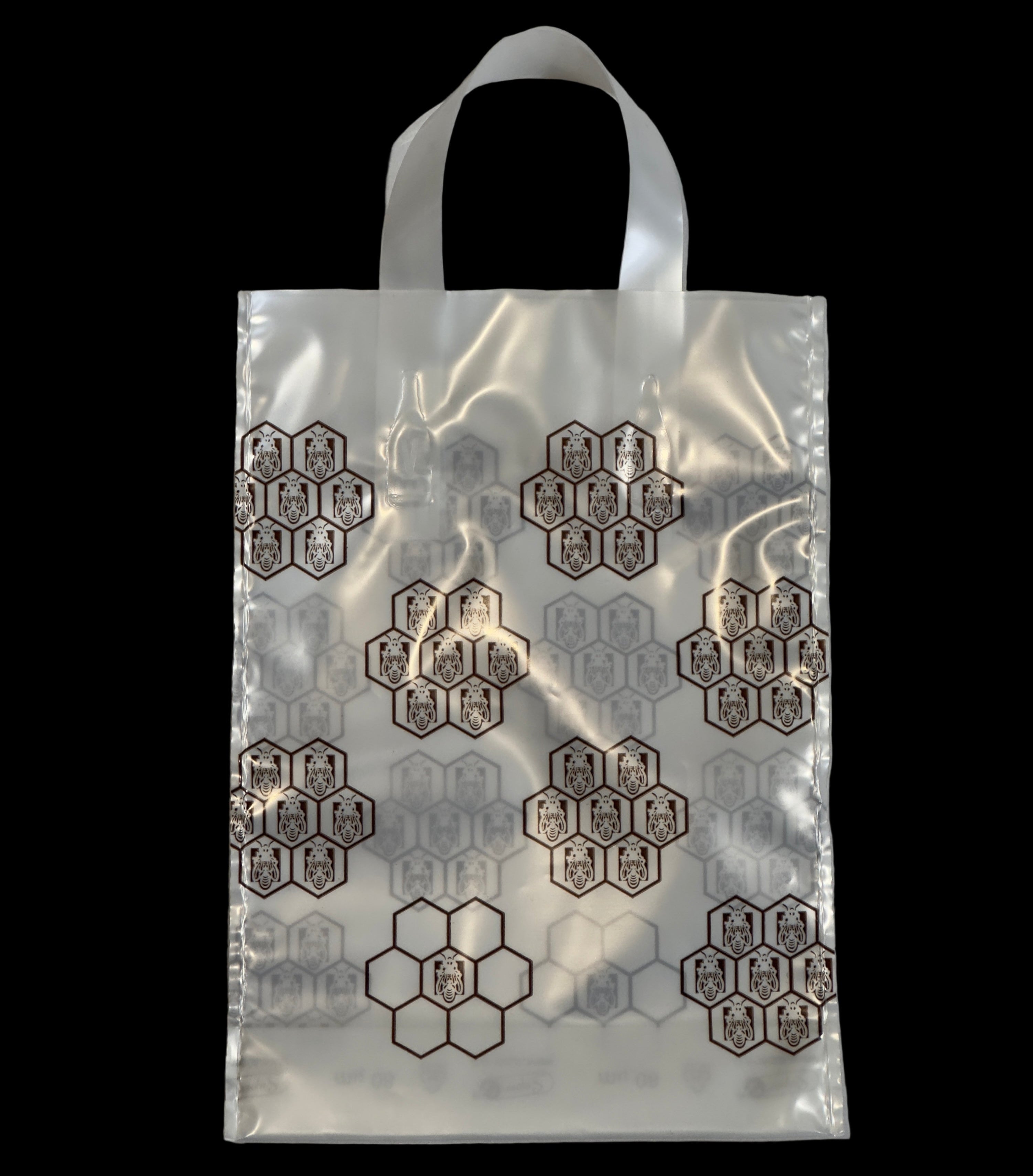 Bolsa para 1 tarro 1/2kg(blanca, con panal dorado) - Pack 25 und