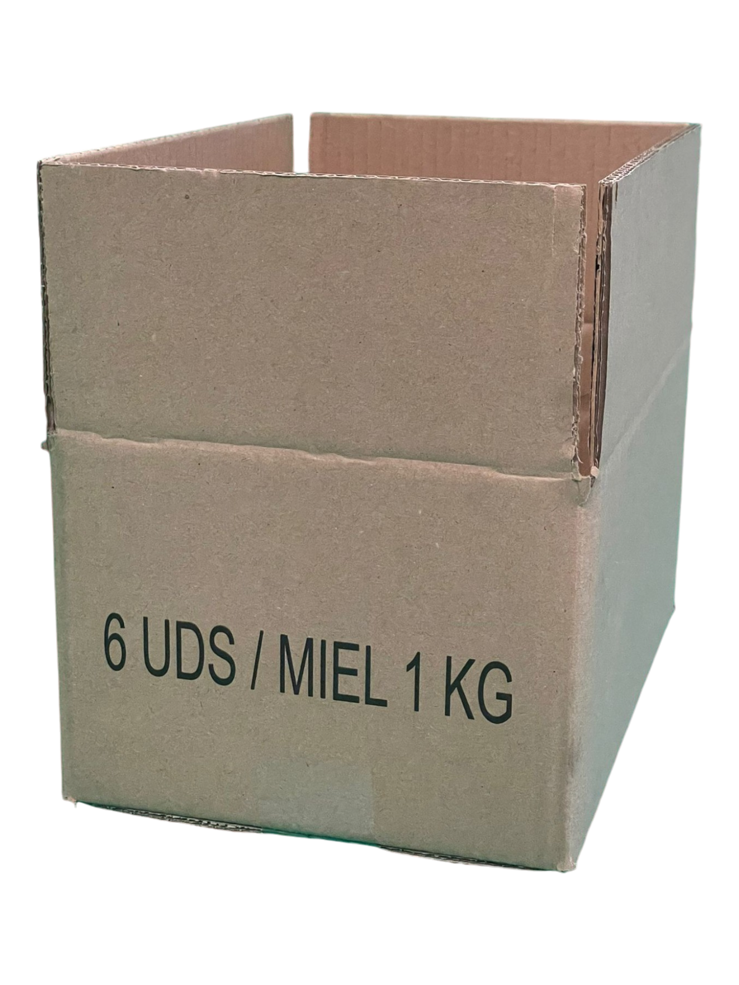 Caixa de papelão DD para 6 potes de 1kg de mel