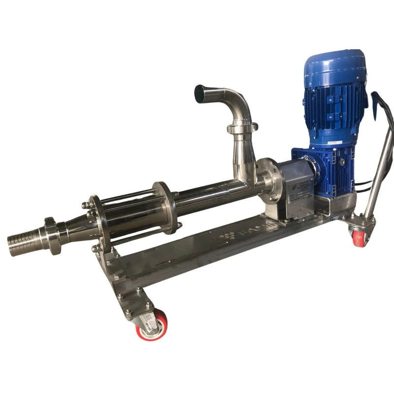 Helical pump with variable speed for honey/wax