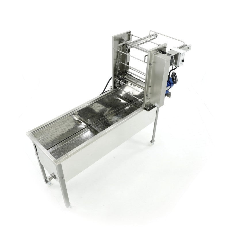Desoperculadora automatica, cuchillas calefactables y circuito cerrado, Minima, Con carril