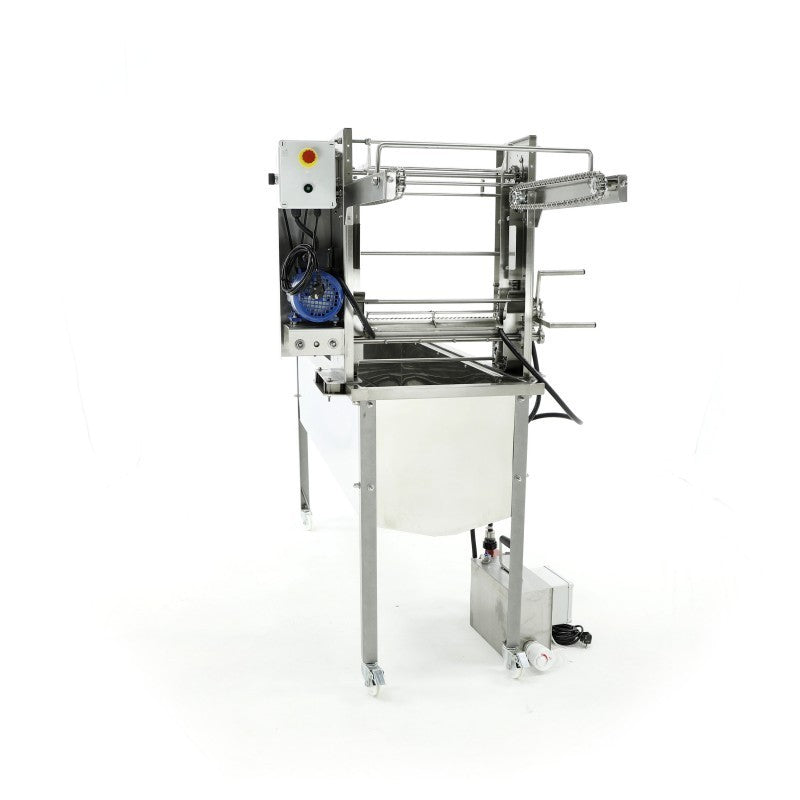 Desoperculadora automatica, cuchillas calefactables y circuito cerrado, Minima, Con carril
