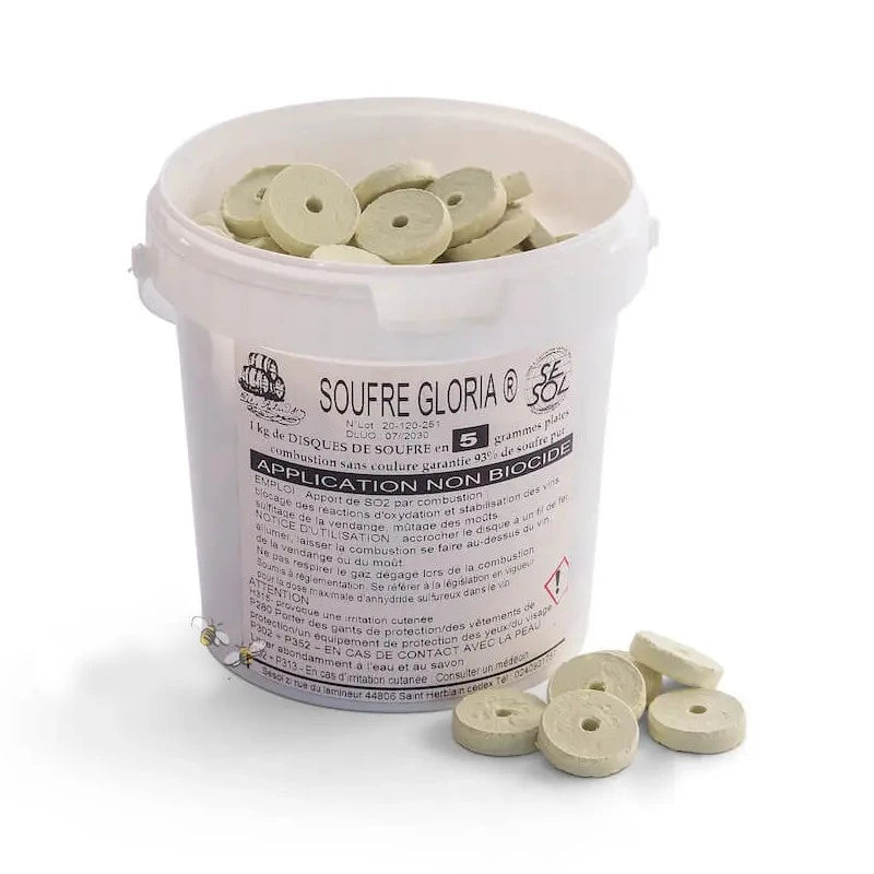 Sulfur discs 5g (1kg bottle)