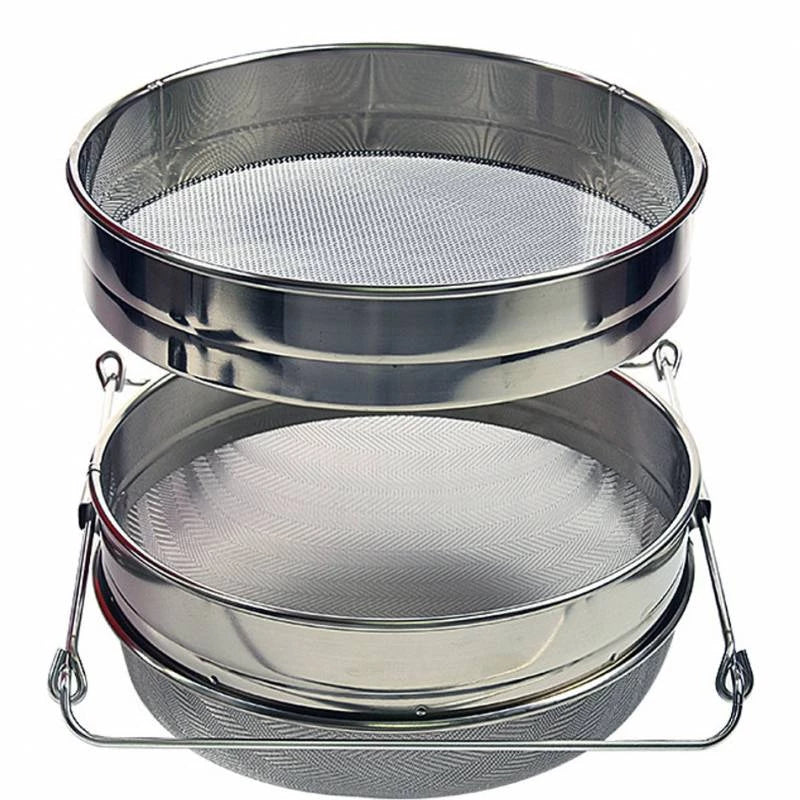 Extendable stainless steel double sieve filter