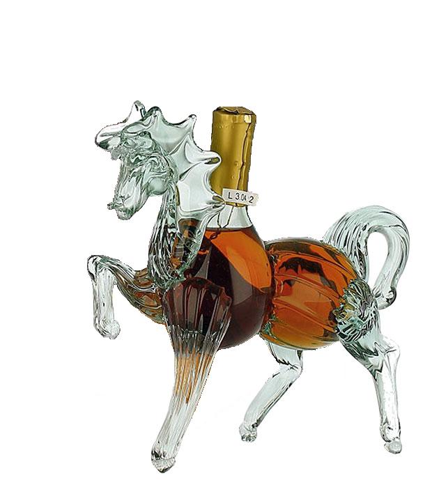 Garrafa de vidro de cavalo 70cl