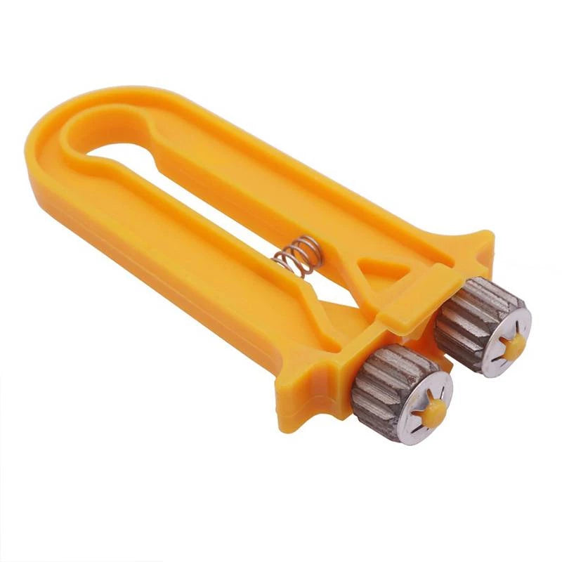 Plastic wire tensioner for frames