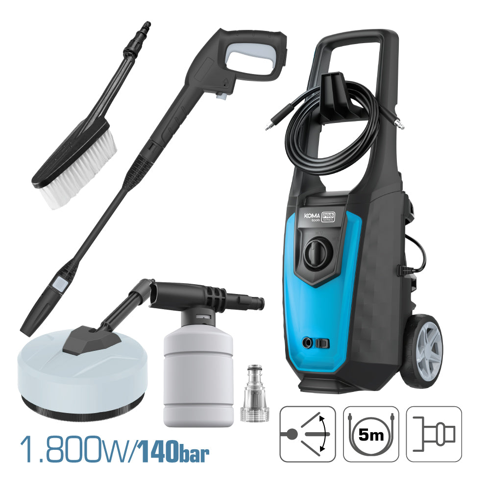 Pressure washer 1,800w 140 BAR KOMA TOOLS 