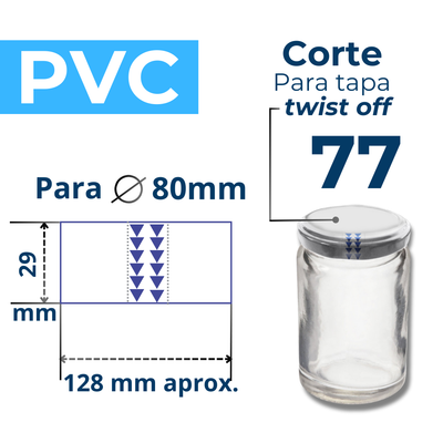 Caja Precinto de seguridad Transparente 77 PVC TO (1000 uds)