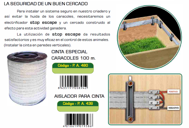 Cinta Especial Caracoles 100m + Aislador Para Cinta