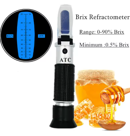 Refractómetro medidor de concentración de azúcar 0-90%