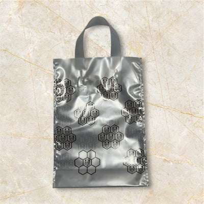 Bolsa para 2 tarros 1 kg (blanca, con panal dorado) - Pack 25 und