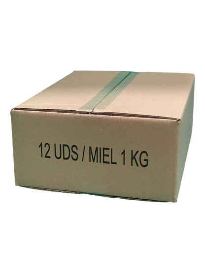 Caja De Cartón D.D. Para 12 Tarros 1kg Miel