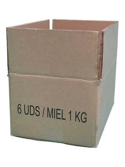 Caja De Cartón D.D. Para 6 Tarros 1kg Miel