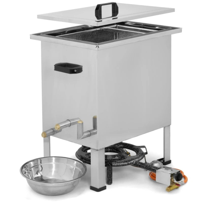 185L round stainless steel boiler for wax + Steam generator