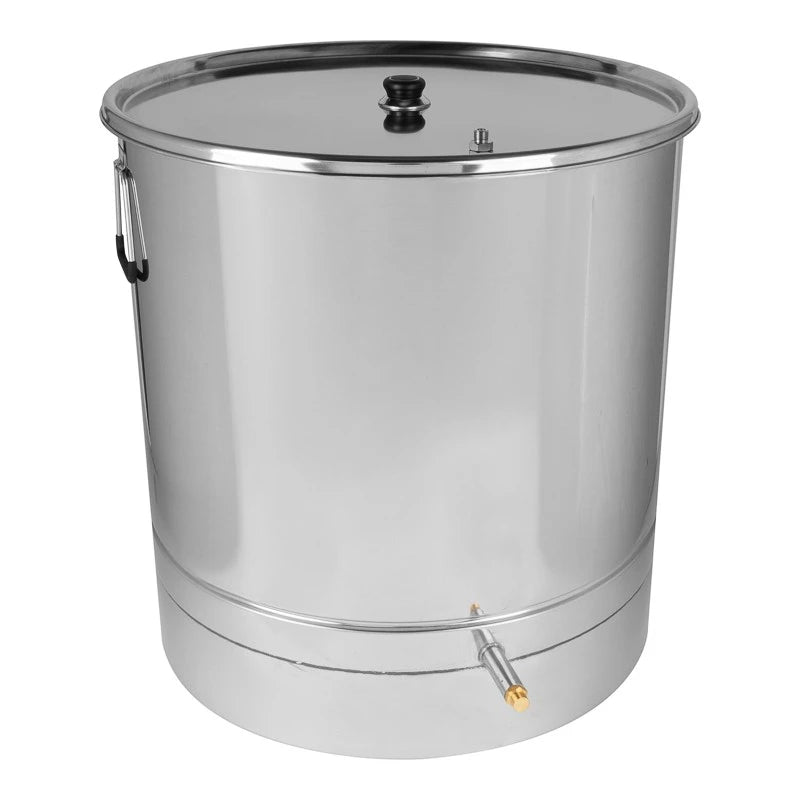 Caldera inox redonda 185L para cera + Generador de vapor