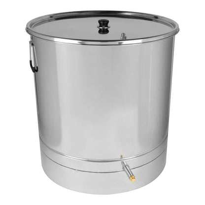 Caldera inox redonda 185L para cera + Generador de vapor