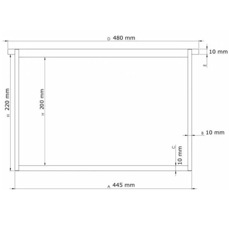 Quadro Langstroth reto