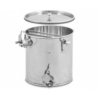 Round honey decanter with prefilter and filter 25kg